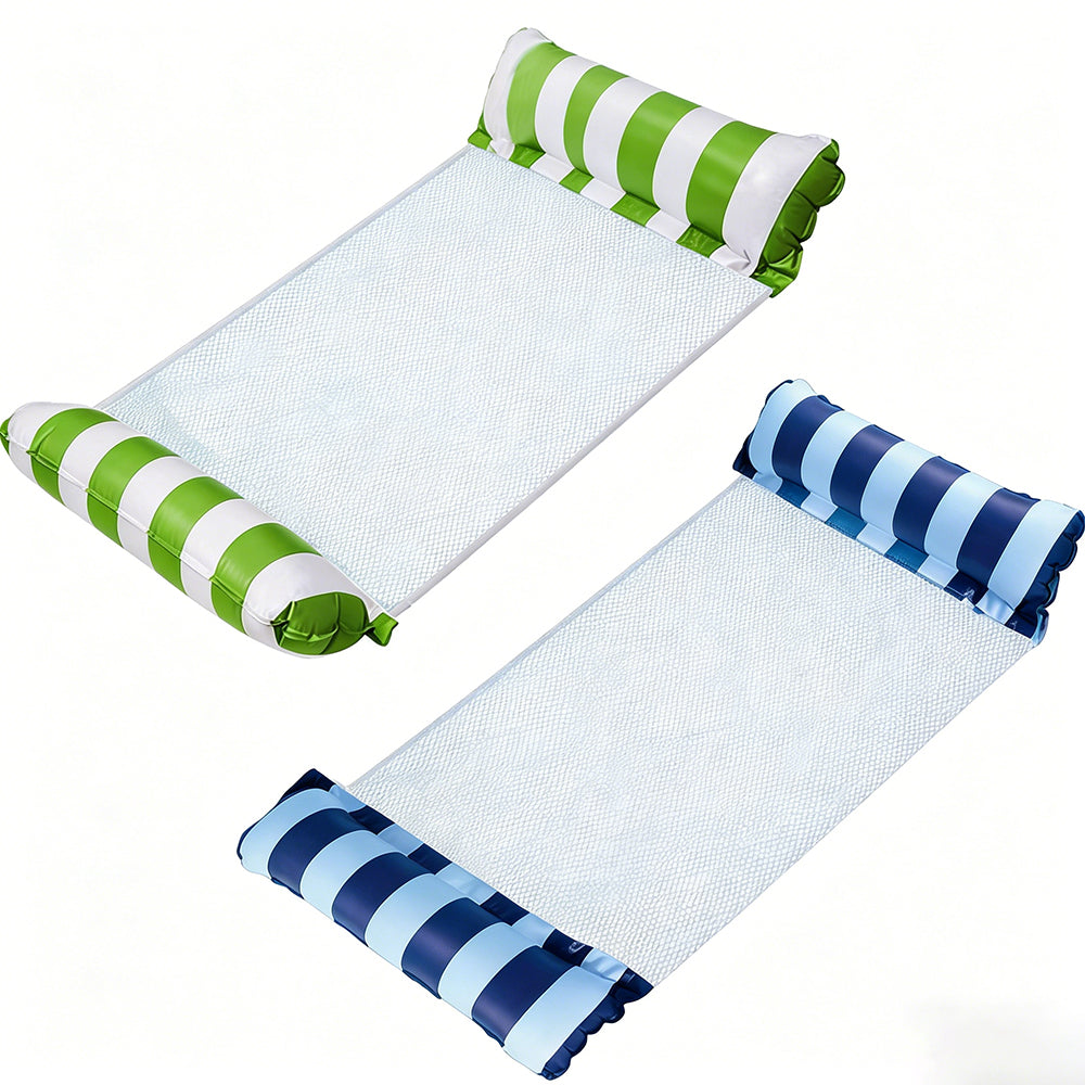 2 Pack Inflatable Pool Floats Hammock 4 in 1 Multi Purpose Water Hammock for Pool and Beach