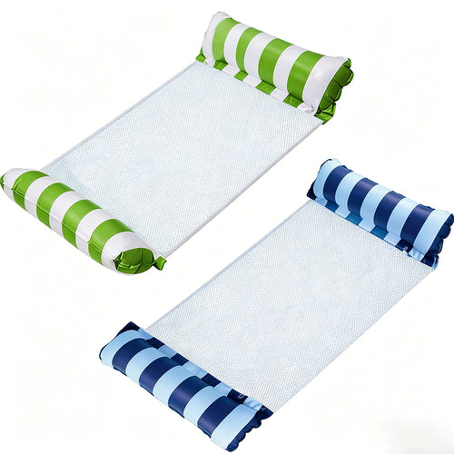 2 Pack Inflatable Pool Floats Hammock 4 in 1 Multi Purpose Water Hammock for Pool and Beach