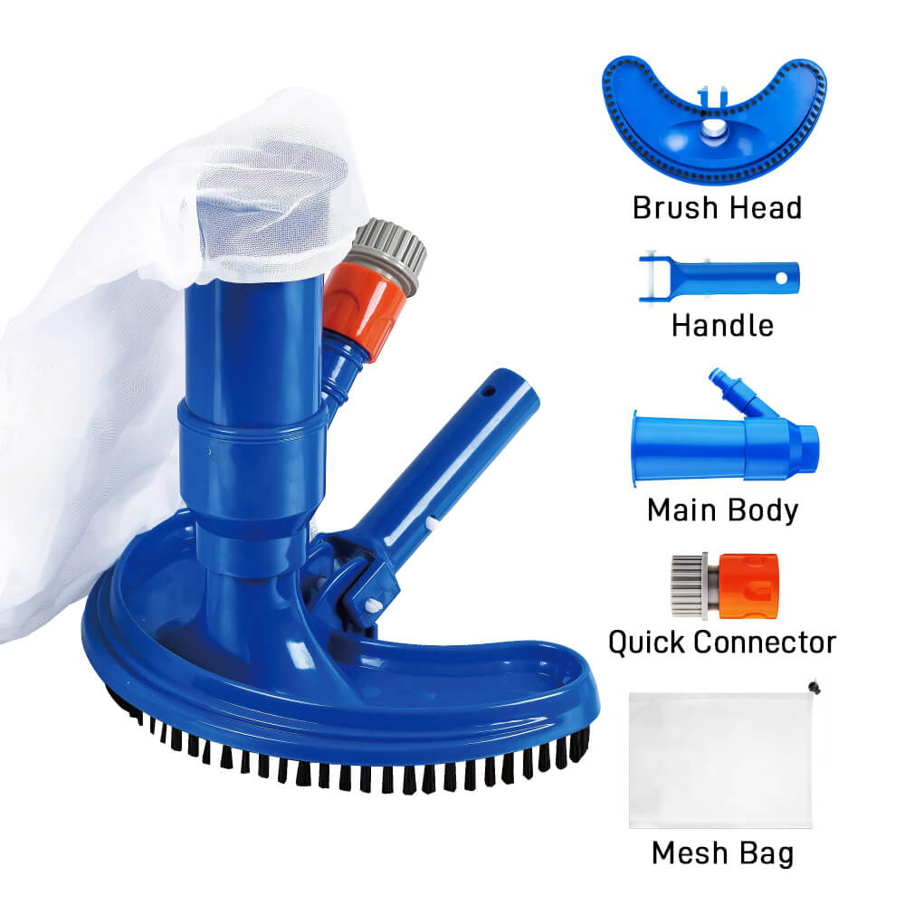 Portable Pool Vacuum Cleaner Handheld Jet Underwater Cleaner with Brush and Bag
