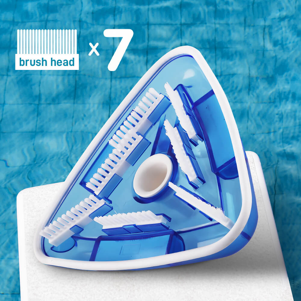 Pool Vacuum Head Bottom Brush Triangular Weighted Transparent Swimming Pool Vacuum