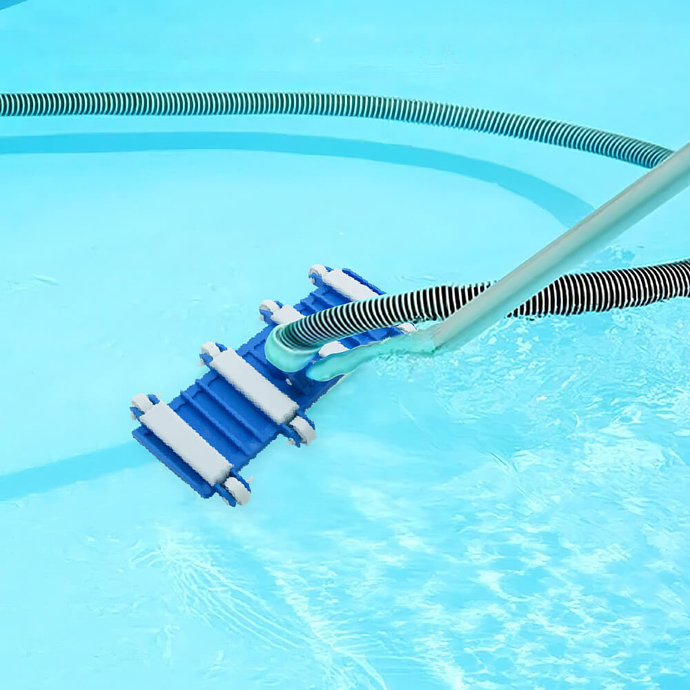 Pool Vacuum Head with Wheels Heavy Duty 14 Inch Pool Vacuum Head with Swivel Handle for Above Ground and Inground Pools