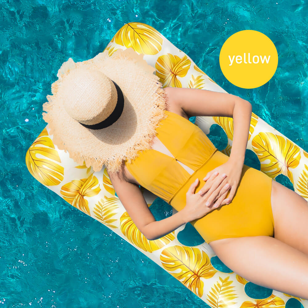 Inflatable Pool Floats Raft with Headrest for Adults Cooling Pool Float Lounger