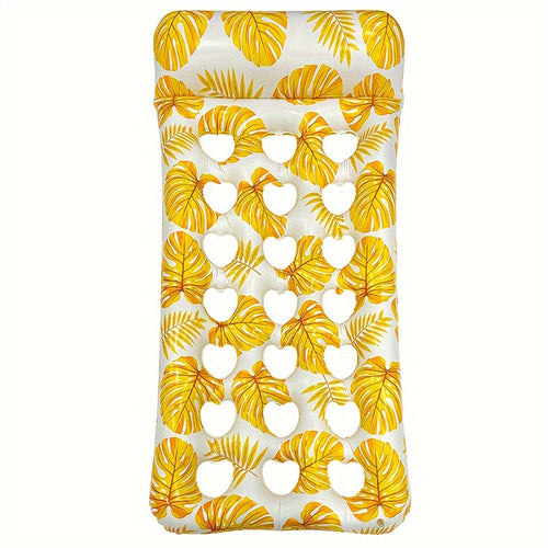 Inflatable Pool Floats Raft with Headrest for Adults Cooling Pool Float Lounger