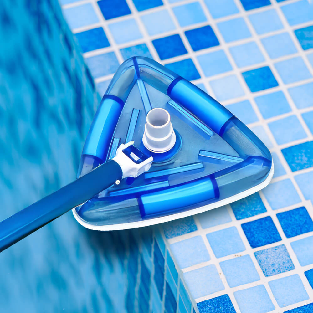 Pool Vacuum Head Bottom Brush Triangular Weighted Transparent Swimming Pool Vacuum