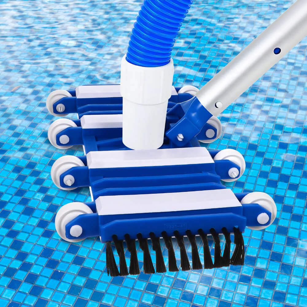 Pool Vacuum Head with Wheels Heavy Duty 14 Inch Pool Vacuum Head with Swivel Handle for Above Ground and Inground Pools