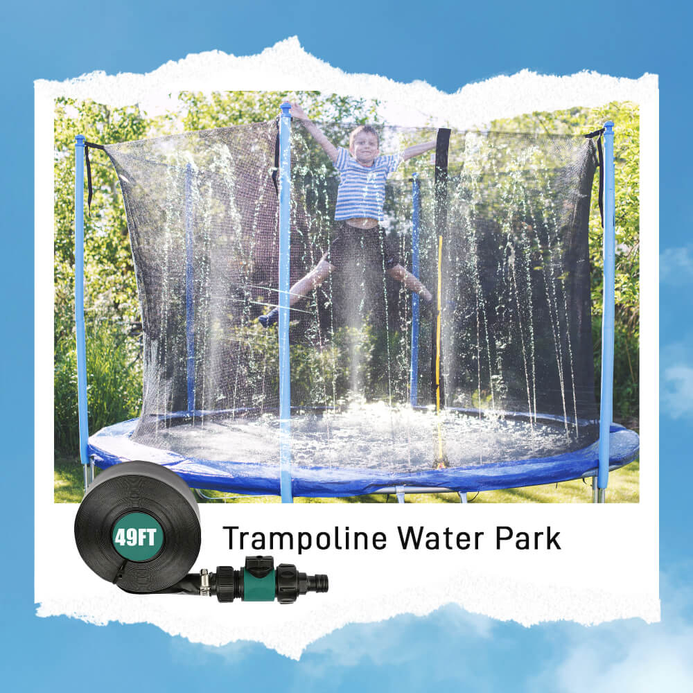 Trampoline Sprinkler Outdoor Waterpark Hose Water Sprayer Garden Sprinkler 590inch