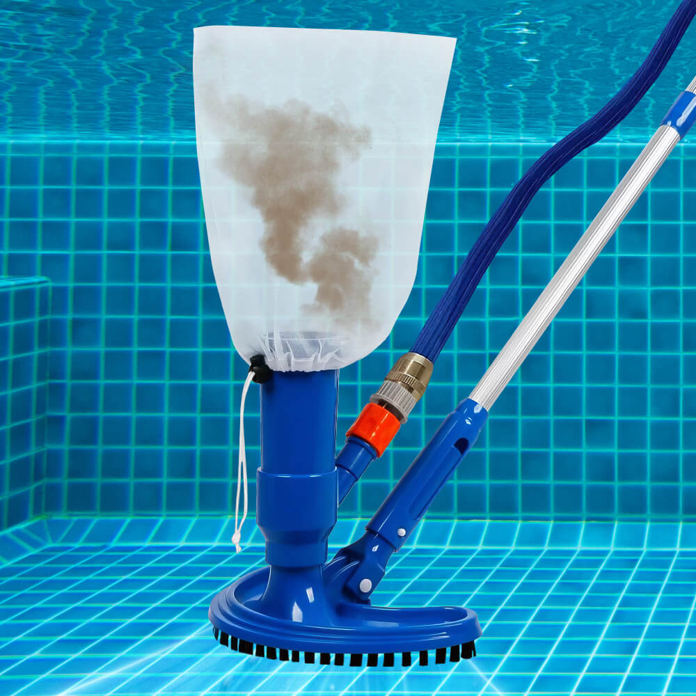 Portable Pool Vacuum Cleaner Handheld Jet Underwater Cleaner with Brush and Bag