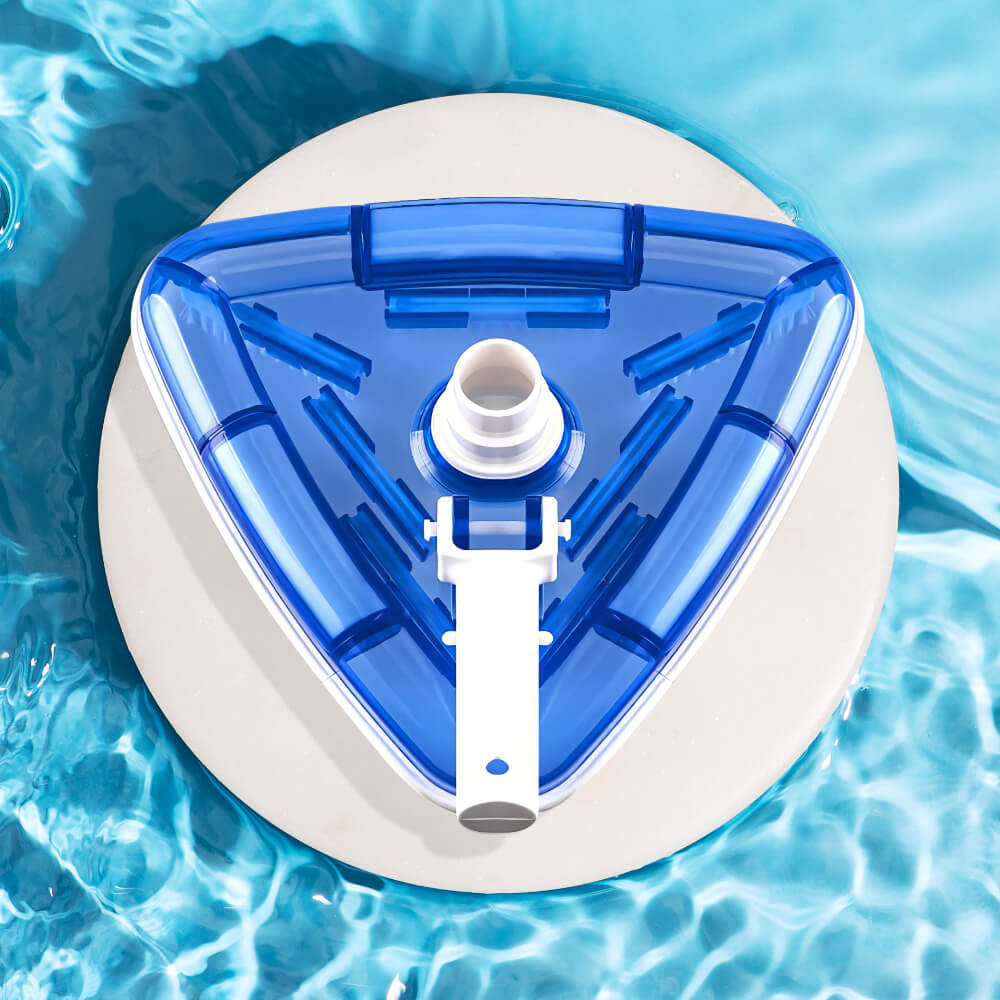 Pool Vacuum Head Bottom Brush Triangular Weighted Transparent Swimming Pool Vacuum