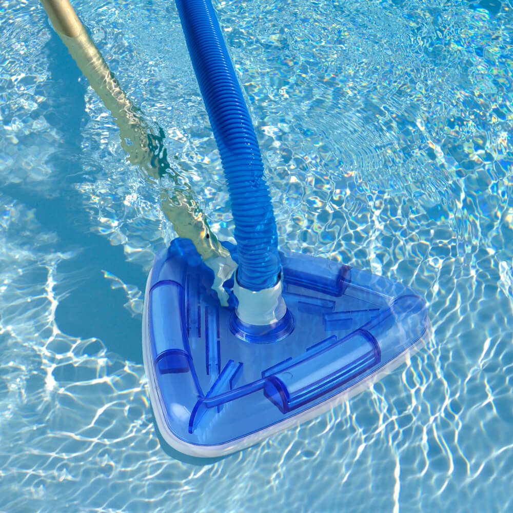 Pool Vacuum Head Bottom Brush Triangular Weighted Transparent Swimming Pool Vacuum