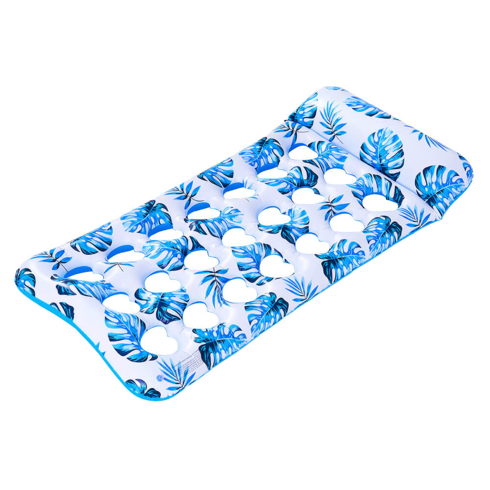 Inflatable Pool Floats Raft with Headrest for Adults Cooling Pool Float Lounger