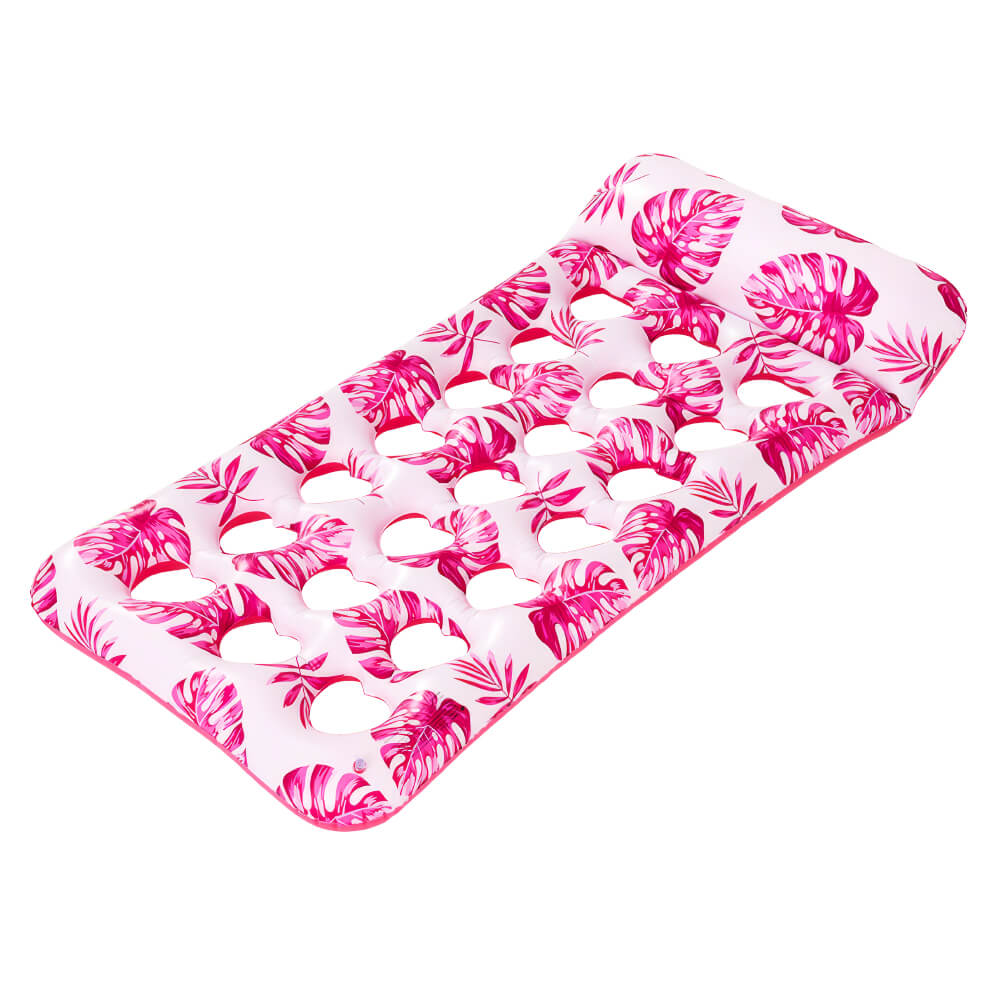 Inflatable Pool Floats Raft with Headrest for Adults Cooling Pool Float Lounger