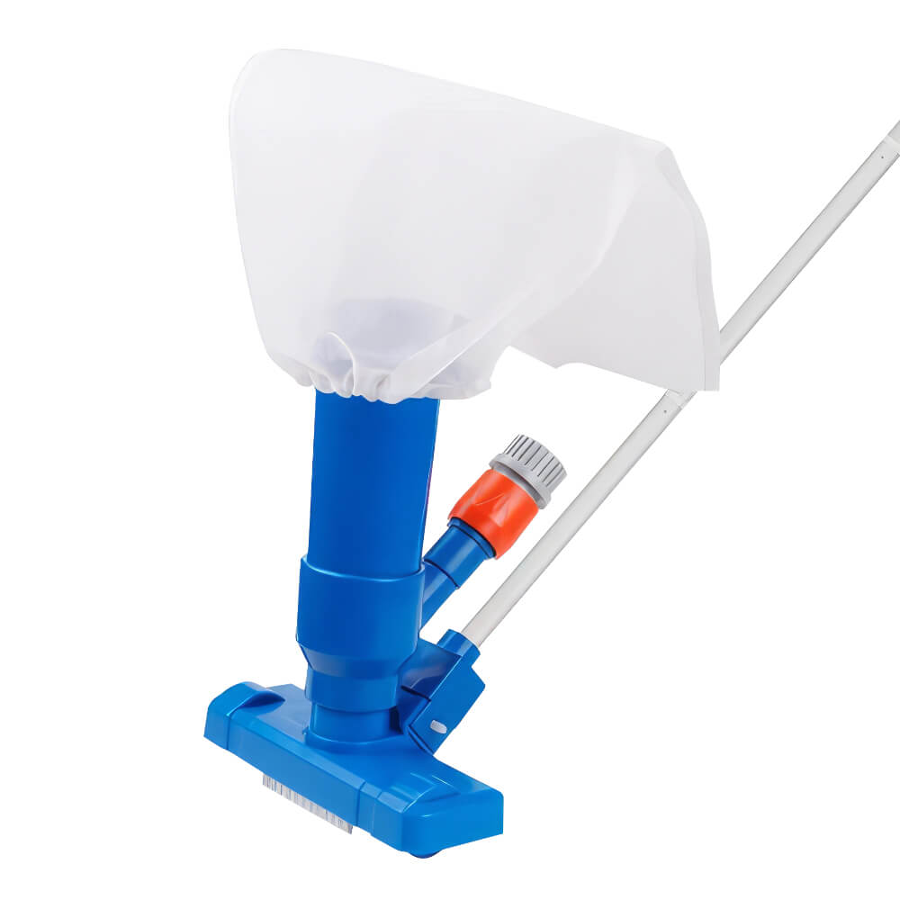 Pool Vacuum Jet Underwater Cleaner with Brush & 49" Pole Handheld  Pool Vacuum Head