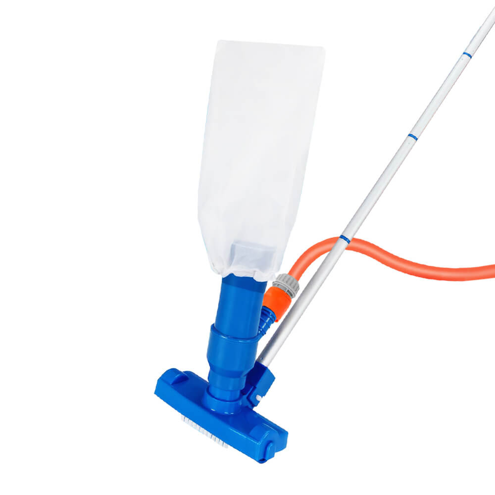 Pool Vacuum Jet Underwater Cleaner with Brush & 49" Pole Handheld  Pool Vacuum Head