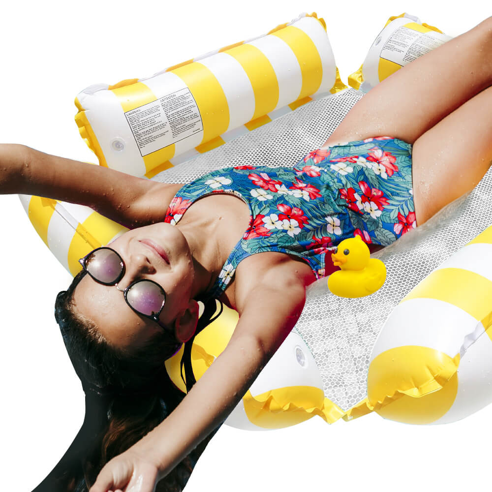 Inflatable Pool Floats Adult 4-in-1 Multi-Purpose Pool Float Rafts Water Hammock