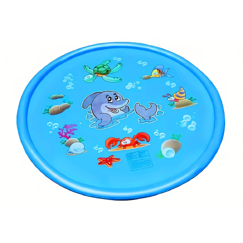 Splash Pad 39.37 inch Outdoor Inflatable Water Spray Mat for Kids & Pets