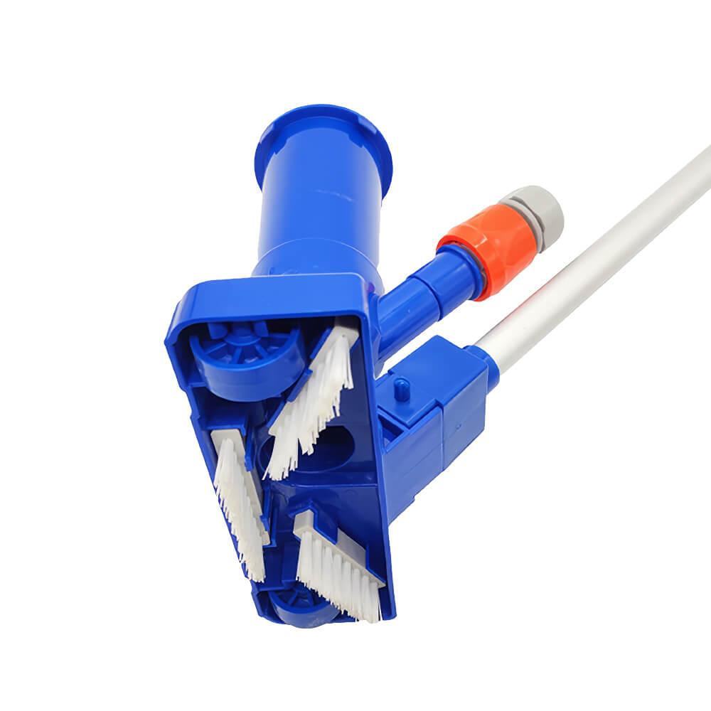 Pool Vacuum Jet Underwater Cleaner with Brush & 49" Pole Handheld  Pool Vacuum Head